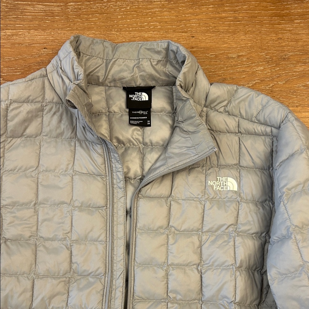 The North Face Light Gray Quilted Jacket